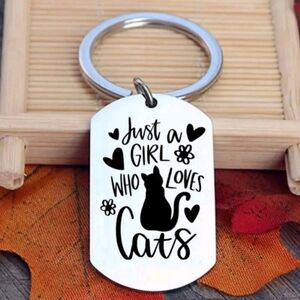 🌻Just a girl who loves cats Keychain